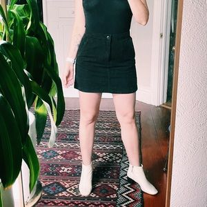 Everlane black denim skirt